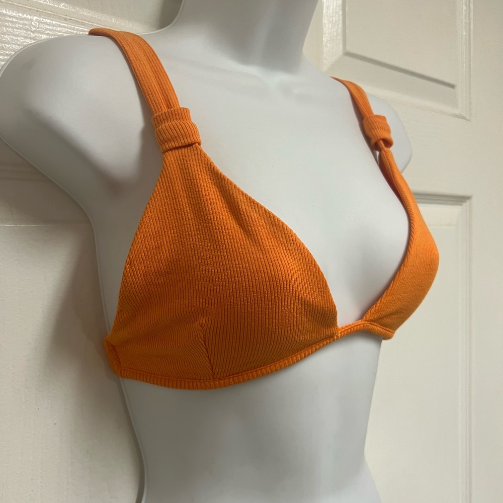 JLUXLABEL Orange Ribbed Bralette - Picture 6 of 9